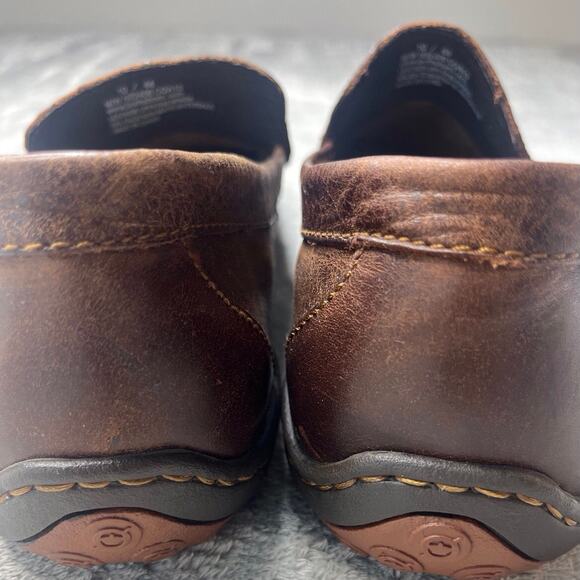 Men’s 10 BORN Harmon Brown Leather Casual Driving Mocs Moccasin Loafers H02406 - Picture 4 of 5